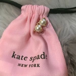 NWOT KATE SPADE Rise and Shine Stud Earrings Diamond Pearl